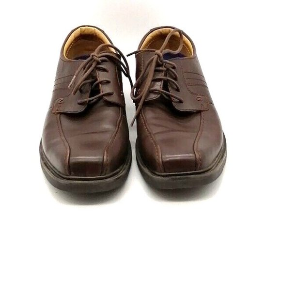 Nunn Bush Mens Derby Shoe Brown Leather Lace Up Dress Shoe Square Toe‎ 10.5 - Picture 4 of 10